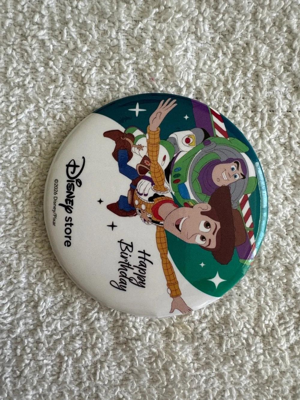 Disney Pixar Toy Story Happy Birthday Button Pin